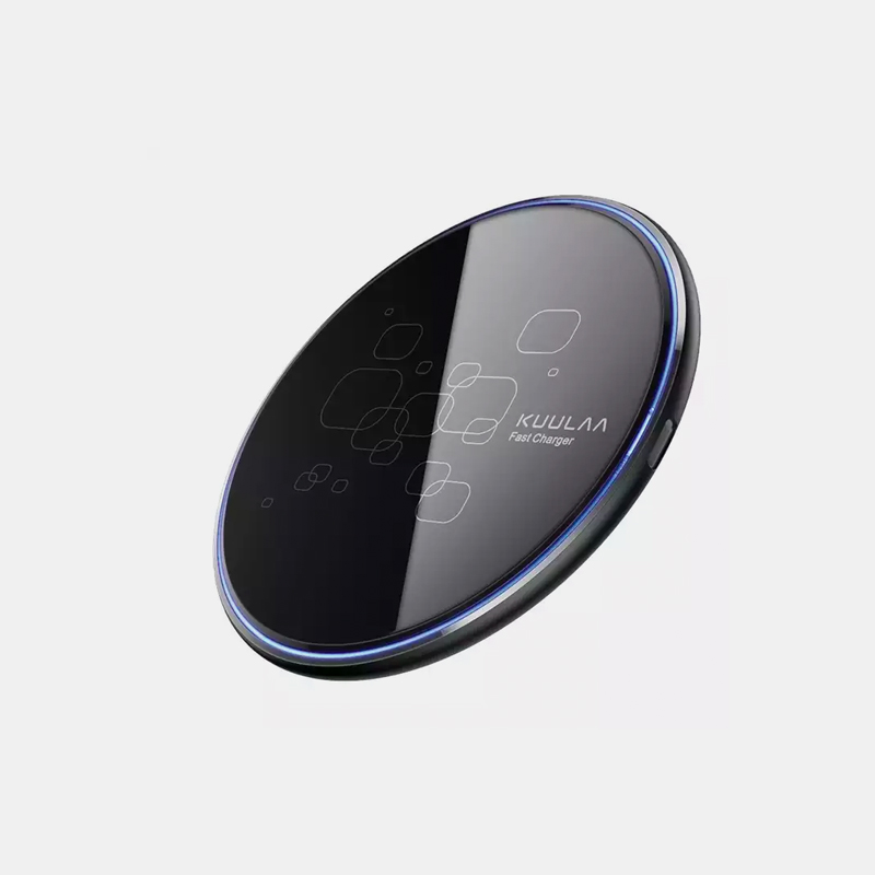  Wireless Charger,KUULAA Numerical Control Technology Fast  Mobile Phone Wireless Charger 15W Intelligent Sensing Charging  Pad,Lightweight and Portable,Black : Cell Phones & Accessories